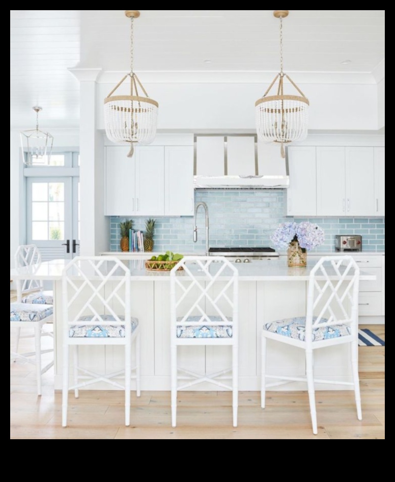 Πώς να πετύχετε μια παράκτια κουζίνα με μπλε πινελιές χρησιμοποιώντας ιδέες διακόσμησης;