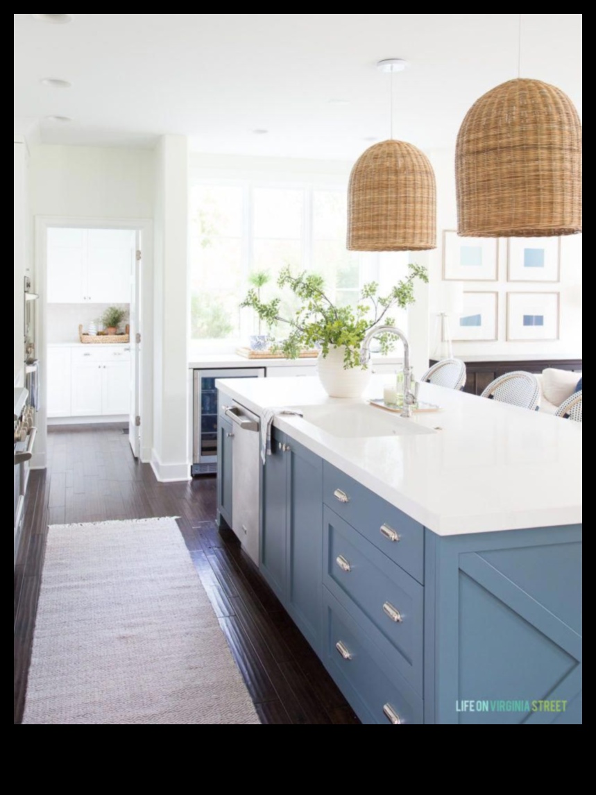 Πώς να πετύχετε μια παράκτια κουζίνα με μπλε πινελιές χρησιμοποιώντας ιδέες διακόσμησης;