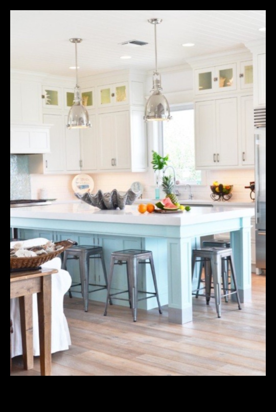 Πώς να πετύχετε μια παράκτια κουζίνα με μπλε πινελιές χρησιμοποιώντας ιδέες διακόσμησης;