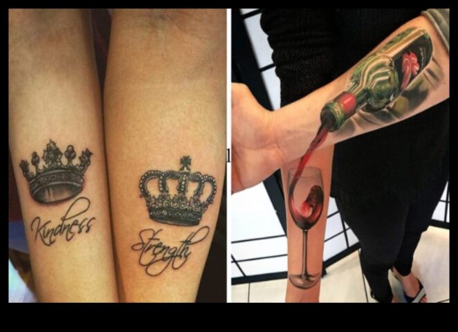 Συνδεδεμένες ψυχές ζευγάρι τατουάζ που λένε μια ιστορία αγάπης