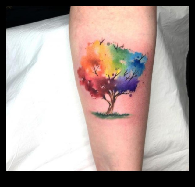 Ink Cascade A Vibrant Spectrum of Watercolor Tattoos 5 Ink Cascade: Τατουάζ με ακουαρέλα σε ένα φάσμα τέχνης