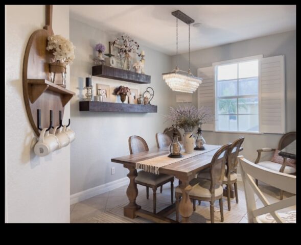 Διακόσμηση τραπεζαρίας αγροικίας Μια ρουστίκ πινελιά