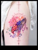 Ink Cascade A Vibrant Spectrum of Watercolor Tattoo