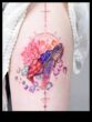 Ink Cascade A Vibrant Spectrum of Watercolor Tattoo