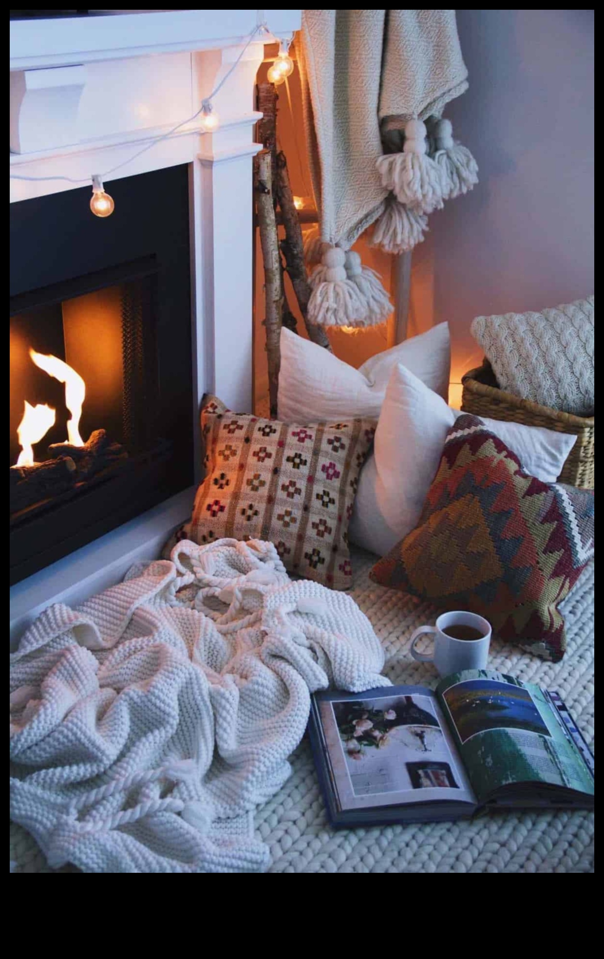 Πώς να δημιουργήσετε μια άνετη γωνιά τζακιού