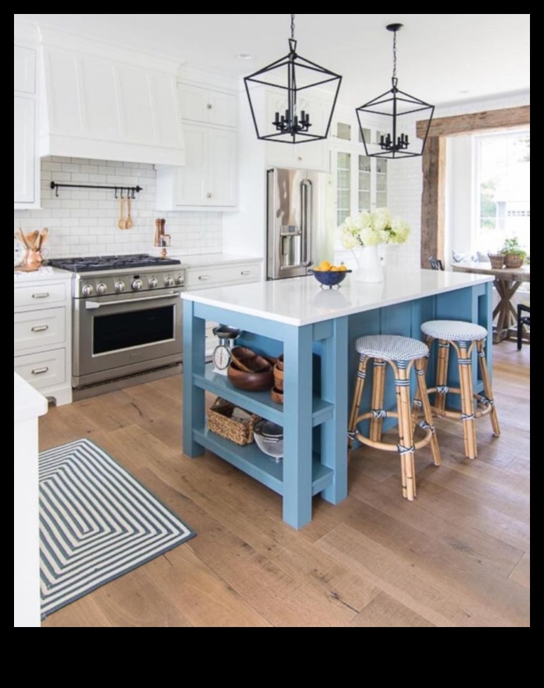 Πώς να πετύχετε μια παράκτια κουζίνα με μπλε πινελιές χρησιμοποιώντας ιδέες διακόσμησης;