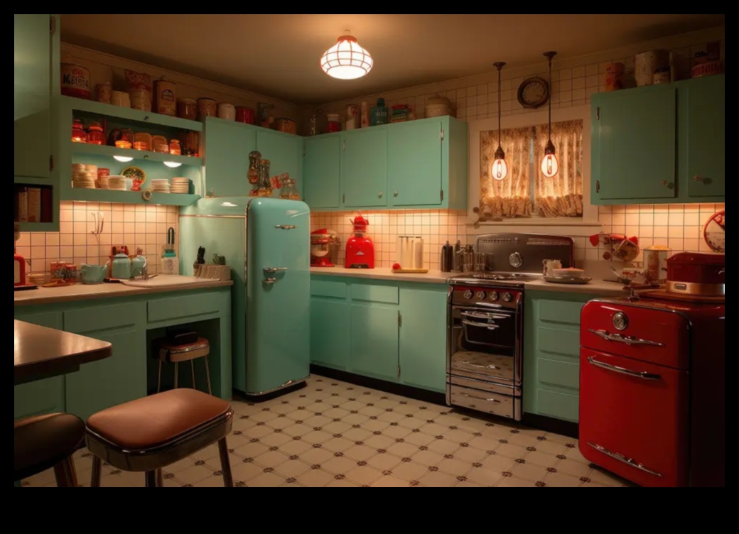 Ρετρό διακόσμηση κουζίνας για νοσταλγική αίσθηση