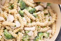 Creamy Chicken and Broccoli Pasta Bake with Garlic Parmesan