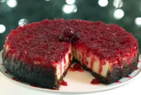 Cranberry Cheesecake with Gingersnap Crust Recipe