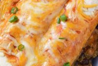 Chicken and Black Bean Enchiladas with Cheesy Red Sauce
