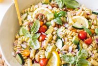 Lemon Herb Vegan Pasta Salad with Zesty Dressing
