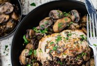 Baked Pork Chops Stuffed with Wild Rice and Herbs