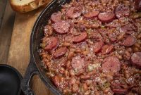 Loaded Baked Beans with Bacon, Cheese & Brown Sugar