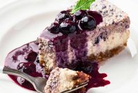 No-Bake Vegan Blueberry Cheesecake (Gluten-Free, Paleo)