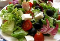 Greek Salad with Creamy Tzatziki Dressing: Fresh Mediterranean Recipe