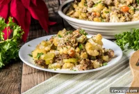 Cauliflower and Sausage Stuffing Recipe for Holiday Dinners