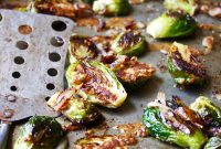 Roasted Brussels Sprouts with Tangy Mustard Sauce and Charred Shallots