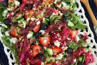 Strawberry Arugula Salad with Spicy Blueberry Vinaigrette Recipe