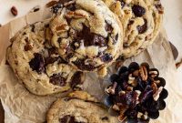 Dark Chocolate and Cranberry Cookies — Rich Chewy Recipe