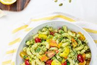 Chilled Vegan Pesto Pasta Salad Recipe for Summer Meals