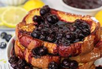Lemon French Toast with Blueberry Compote Recipe