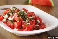 Watermelon, Feta & Verjus Vinaigrette Salad Recipe