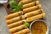 Crispy Phyllo-Wrapped Feta Fries with Herb Dip