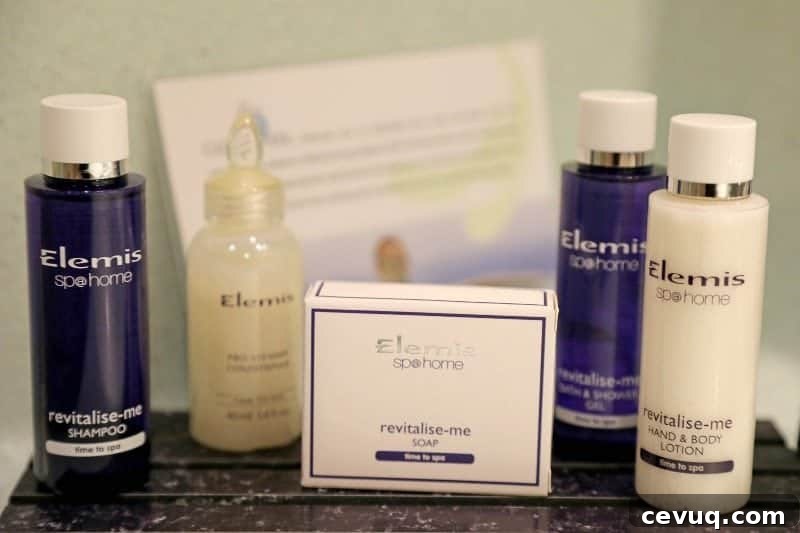 Carnival Sunshine Cloud 9 Spa Stateroom Tour & Review (Video) 6 Elemis spa products on a tray