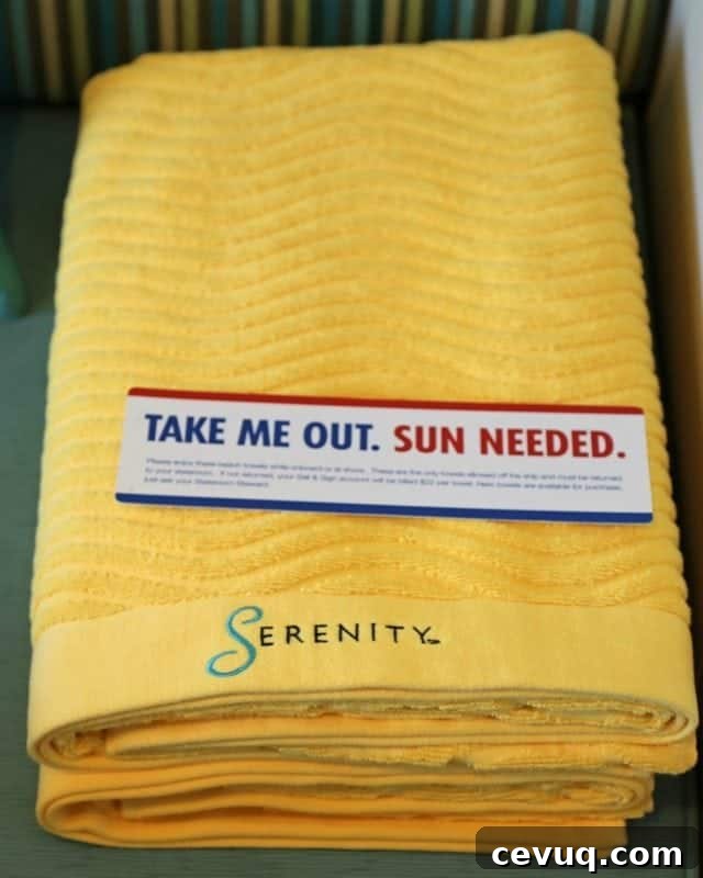 Carnival Sunshine Cloud 9 Spa Stateroom Tour & Review (Video) 8 Serenity deck yellow towels