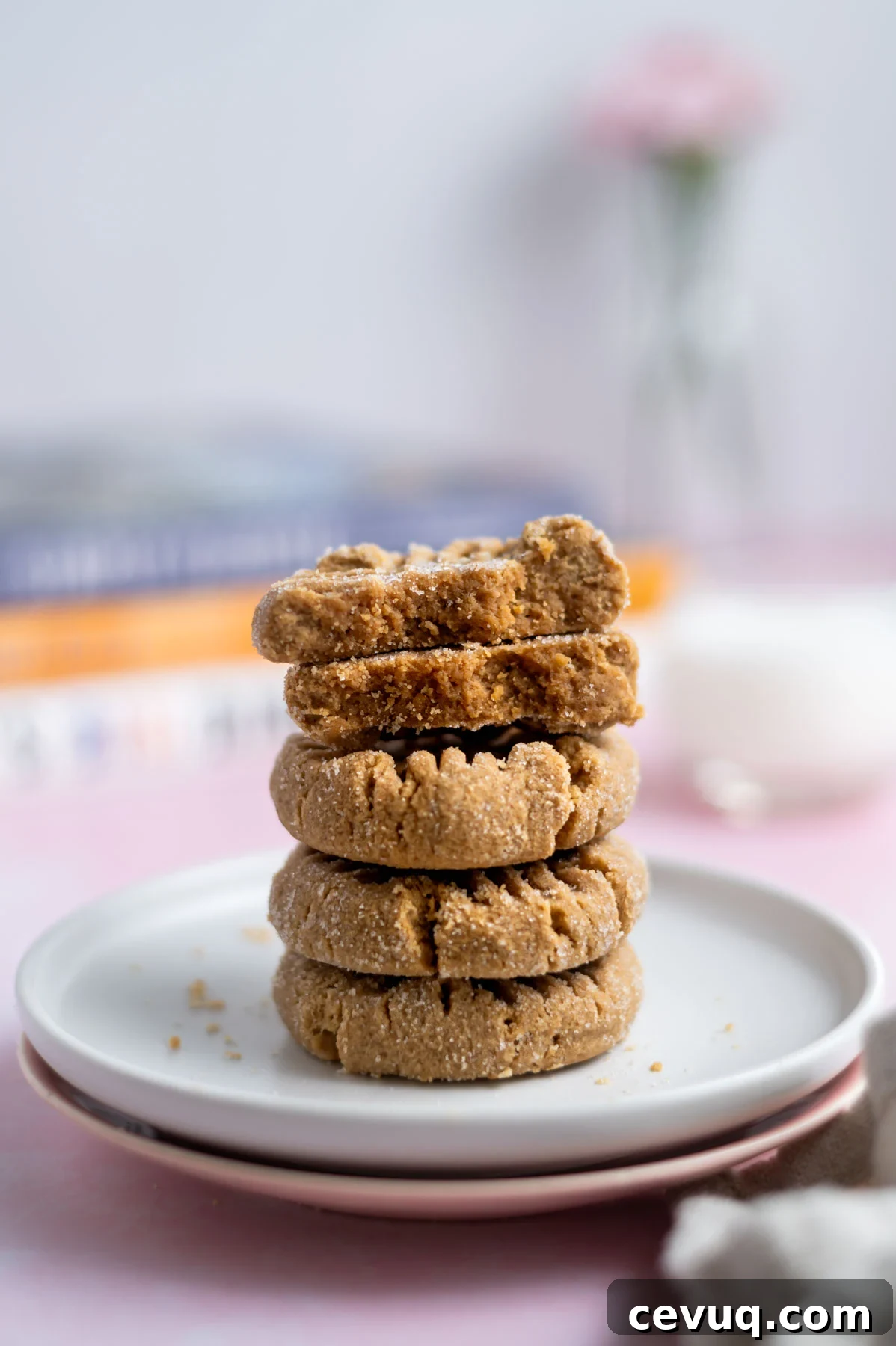 stack of cookies on a plate