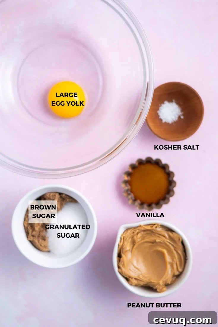 ingredients for peanut butter cookies