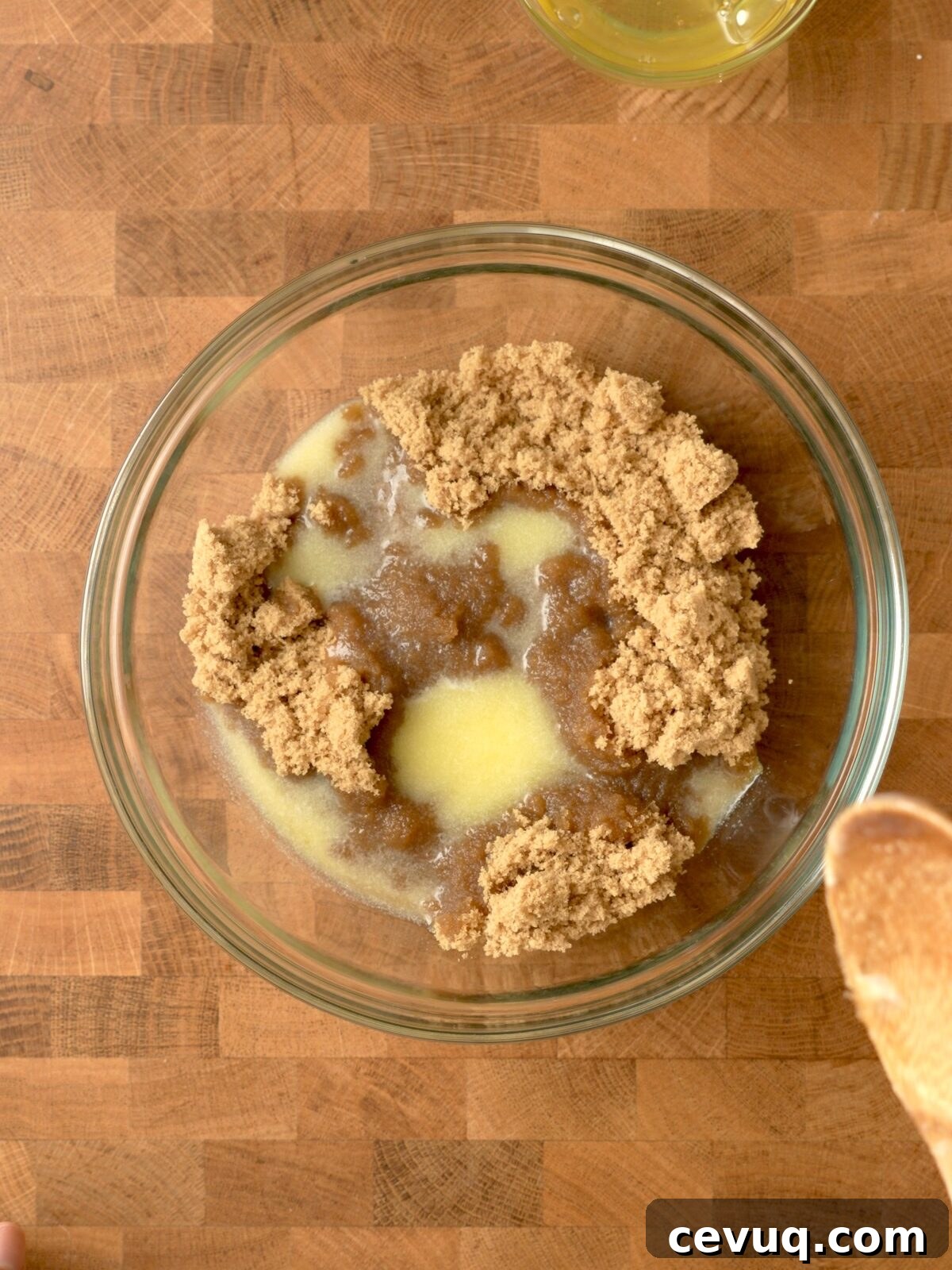 butter added to brown sugar
