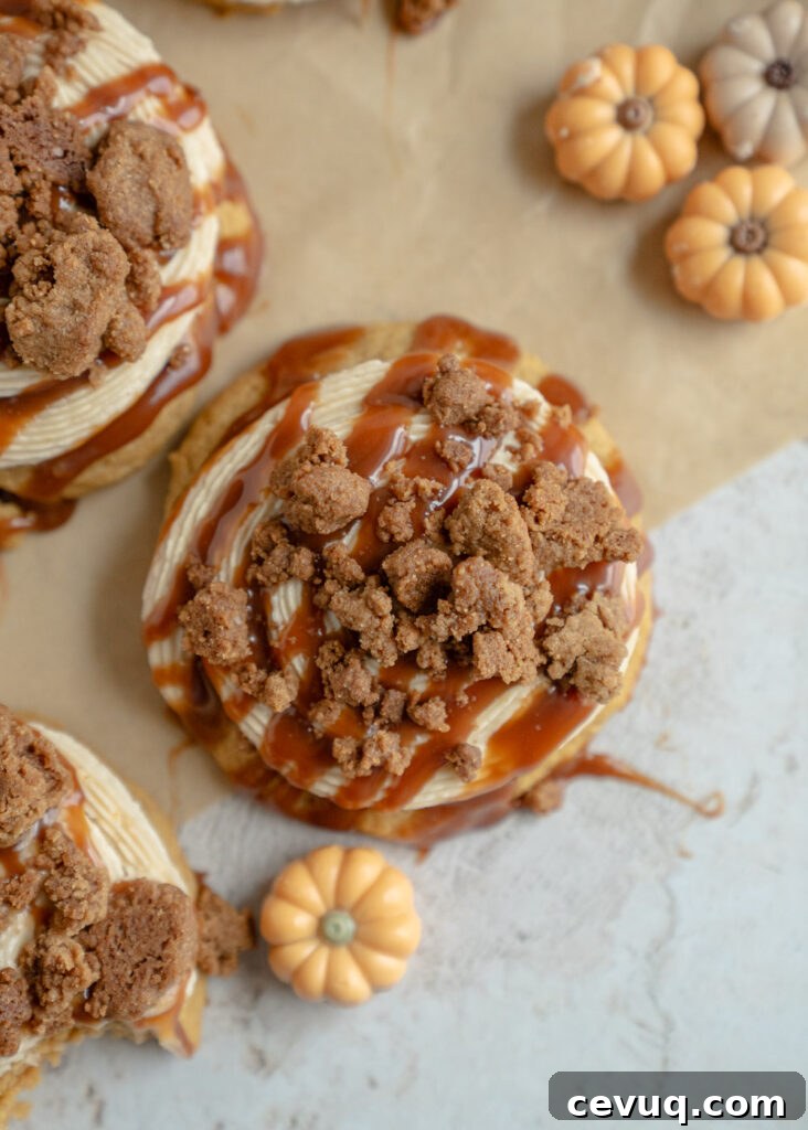 pumpkin caramel cookies