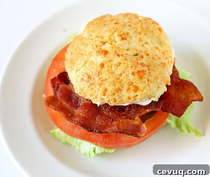 Cheddar Chive Biscuit BLT Sandwiches #BetterBiscuits