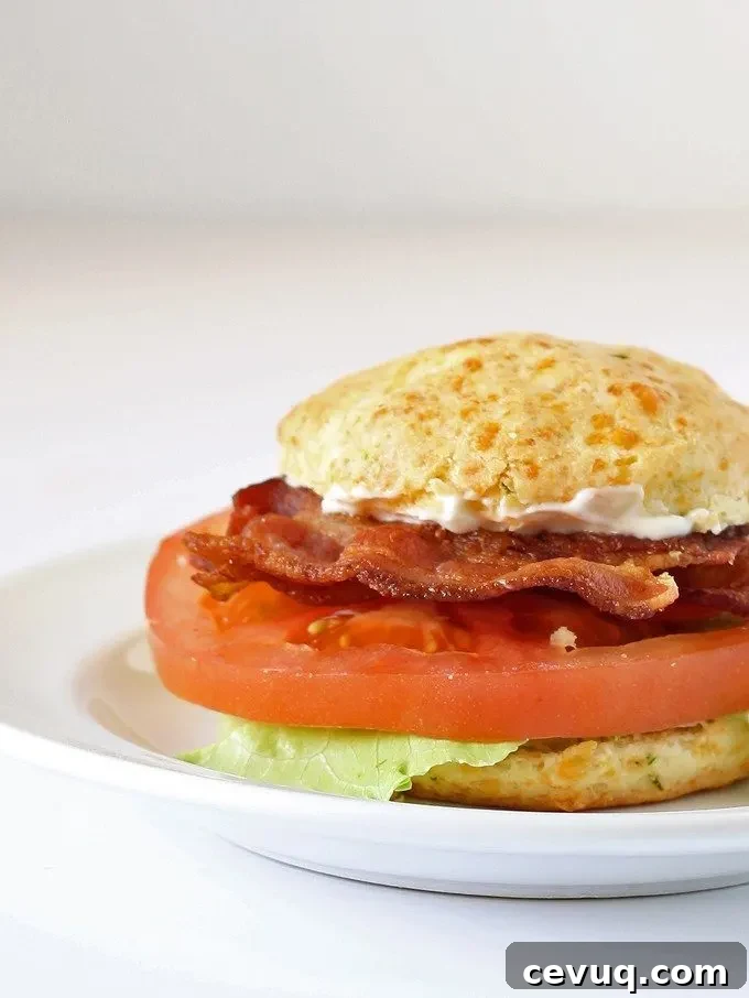 Cheddar Chive Biscuit BLT Sandwiches #BetterBiscuits