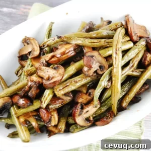 balsamic garlic roasted green beans