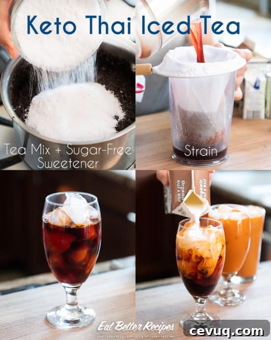 Keto Thai Iced Tea Recipe Sugar Free step by step photos