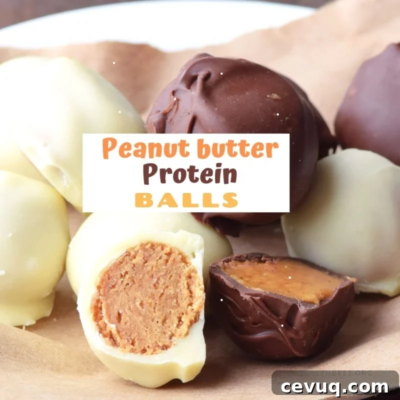 peanut butter protein chocolate balls thumbnail