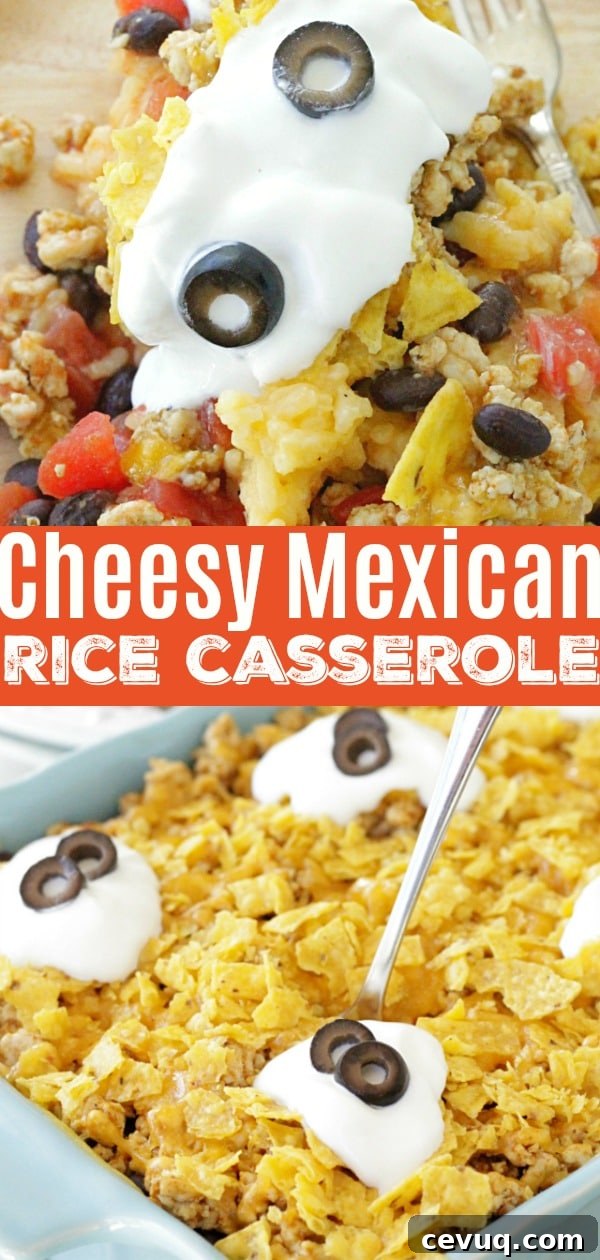 Cheesy Mexican Rice Casserole | Foodtastic Mom #mexicanrice #ricerecipes #casserole #casserolerecipes #mexicanrice