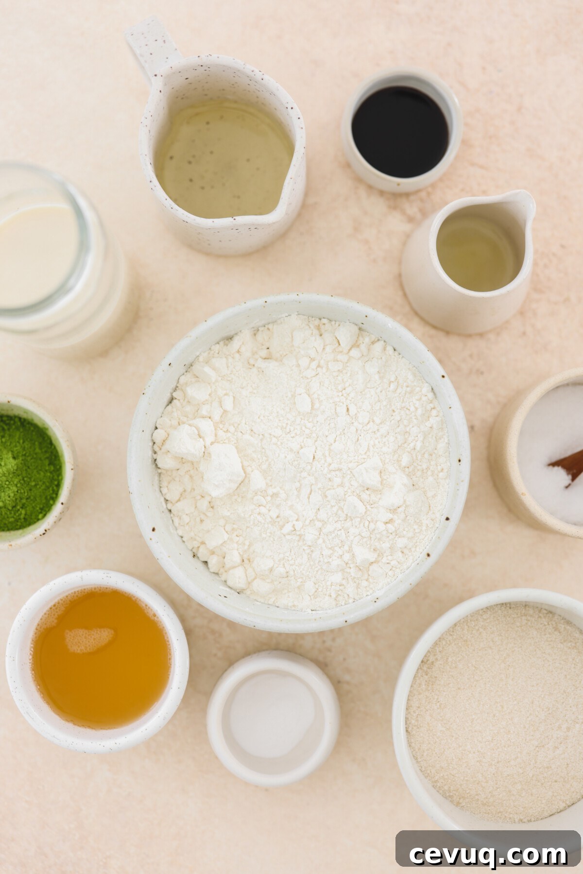 recipe ingredients in small bowls 