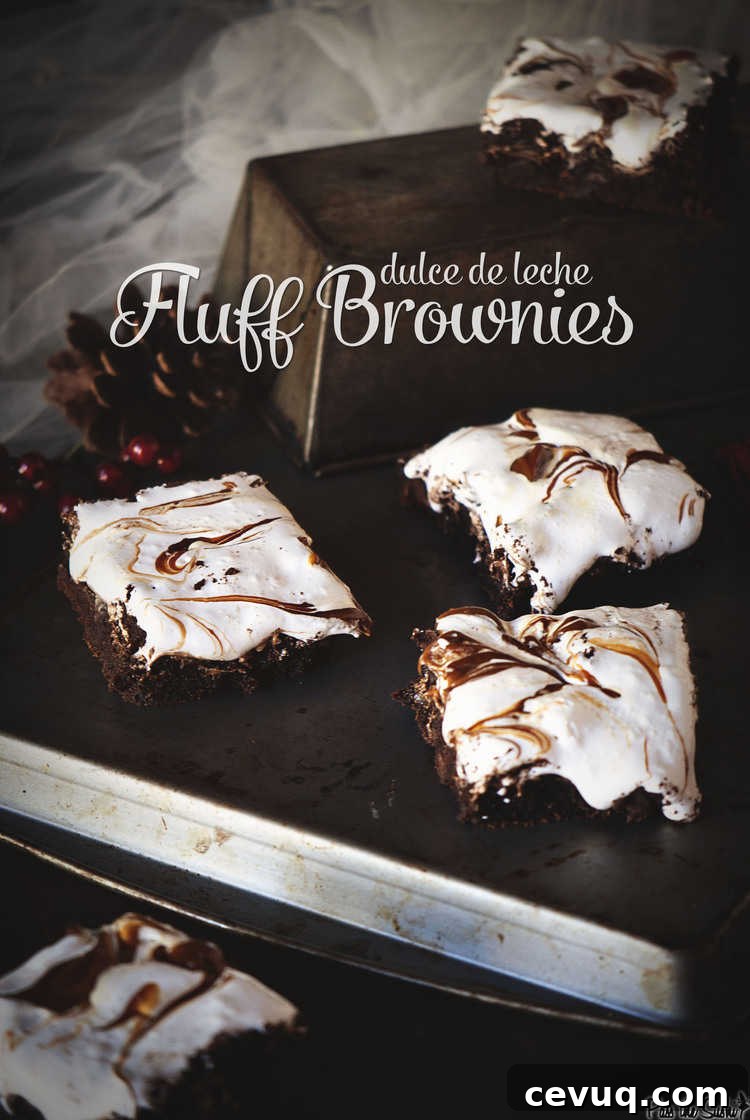Dulce de Leche Fluff Brownies | Kita Roberts PassTheSushi.com