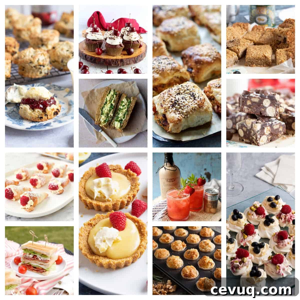 Tea Party Recipe Ideas Collage