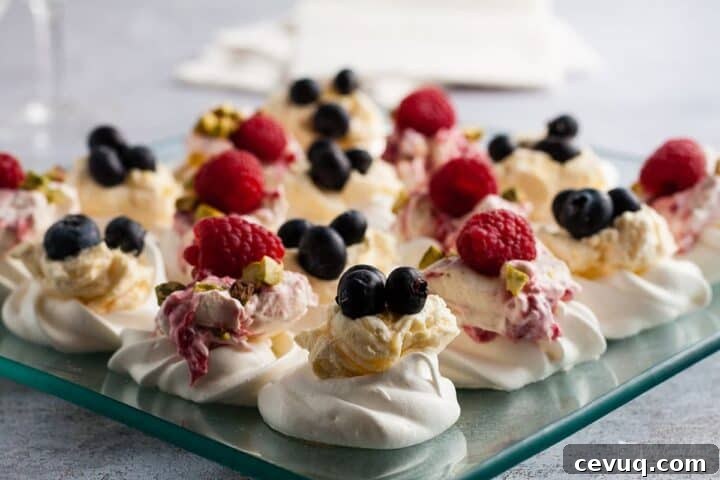 Mini pavlova bites.