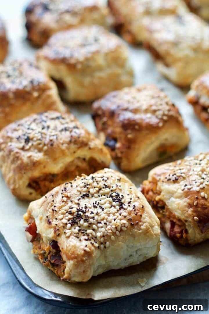 Vegetarian sausage rolls.