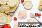 strawberry sugar cookies with strawberry icing