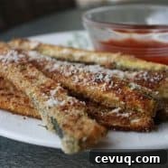 baked parmesan zucchini sticks recipe