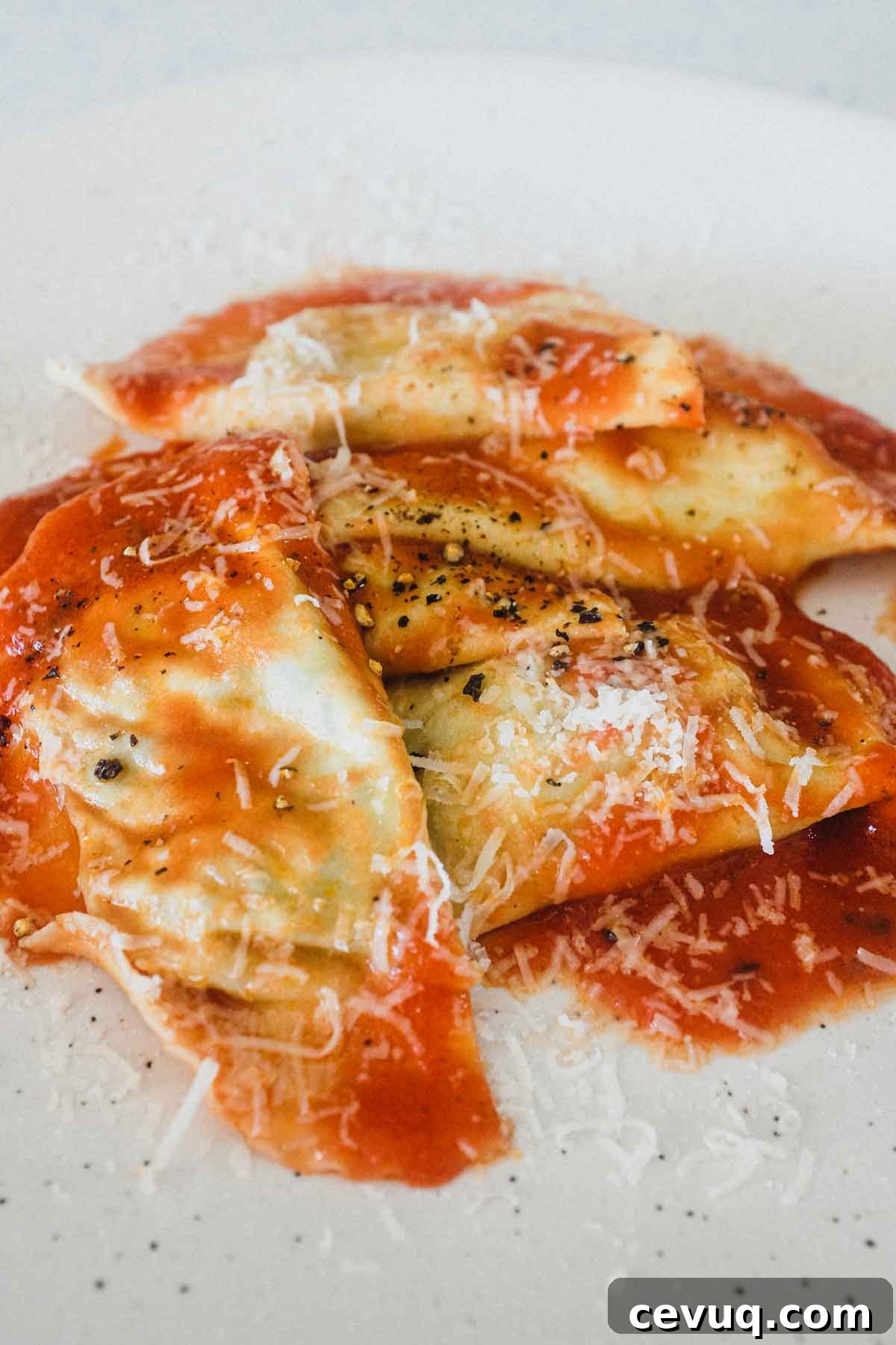 A bowl of Mezzelune Pasta with Cavolo Nero & Ricotta