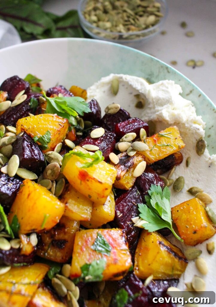 Roasted Beets with Whipped Goat Cheese 