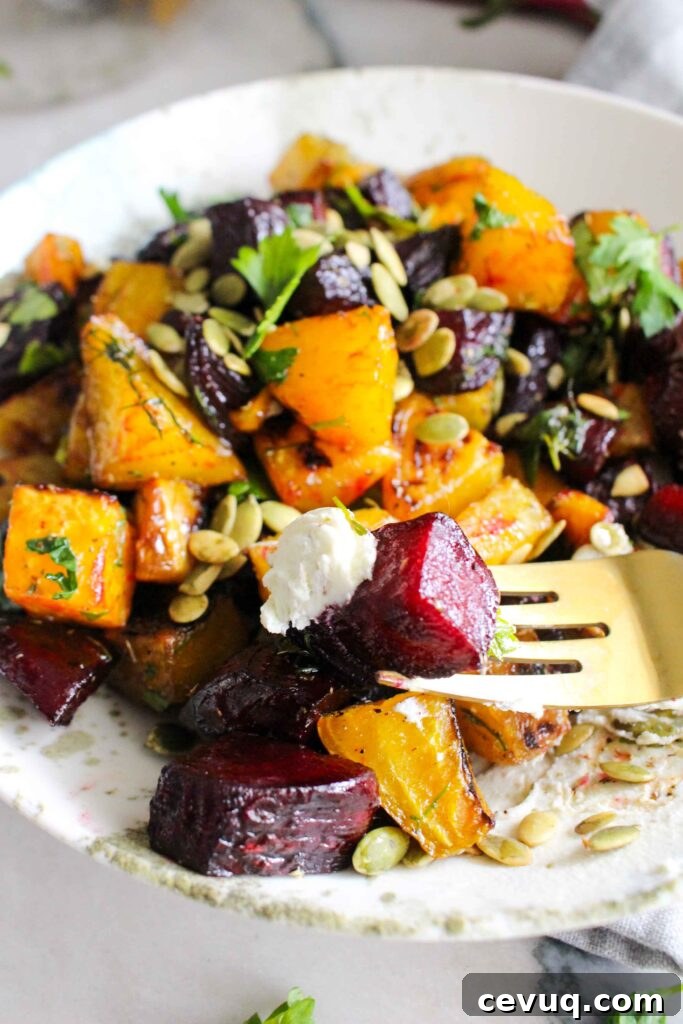 Roasted Beets with Whipped Goat Cheese 