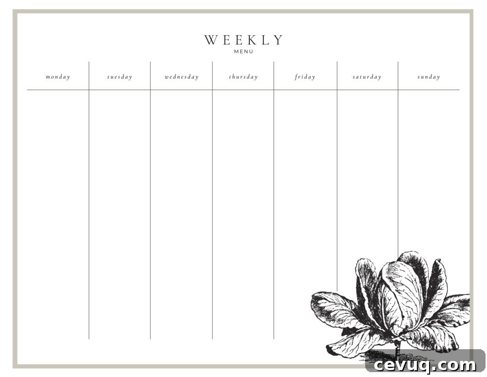Free Printable Meal Planner Template